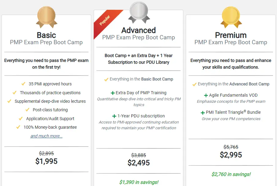 PMA-Pricing-Package-for-PMP-bootcamp training